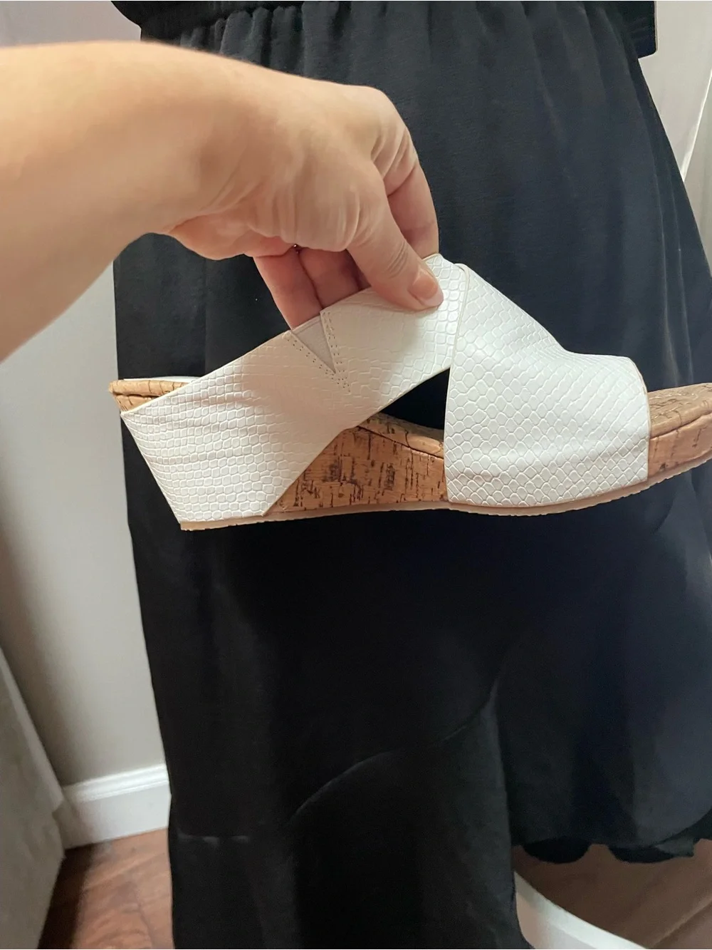 Donald J. Pliner White Cork Slide Sandals - Picture 7 of 9